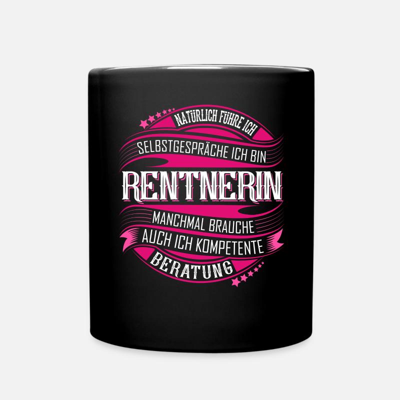 Rentnerin - Tasse einfarbig - Schwarz