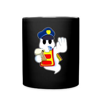Geist Polizist Strafzettel Polizei - Tasse einfarbig - Schwarz - Vorne