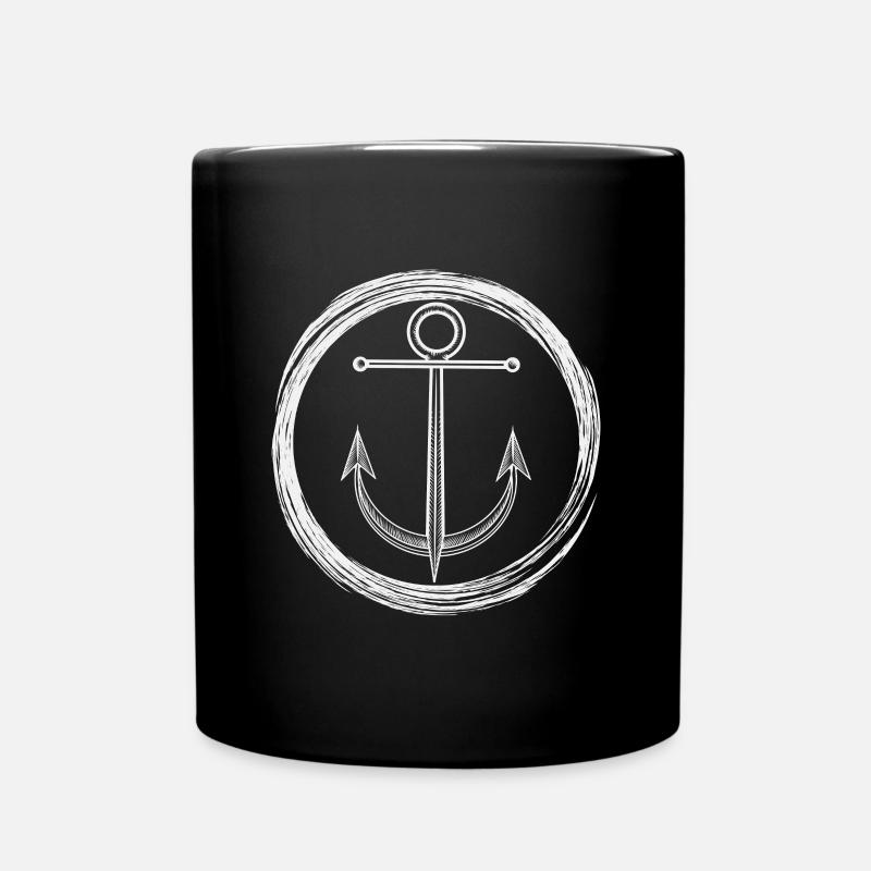 Ancre Navigateur Nautique Jetée Sea Maritime Capitaine - Mug uni - noir