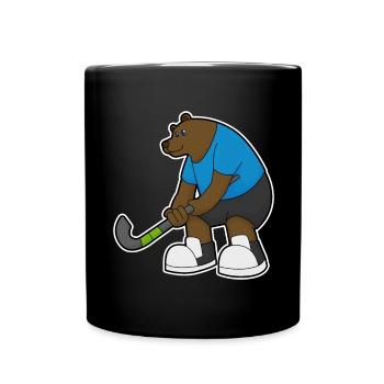 Hockey sur gazon Bear Stick - Mug uni - noir - Devant