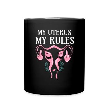 Utérus du majeur - My Uterus My Rules - Mug uni - noir - Devant