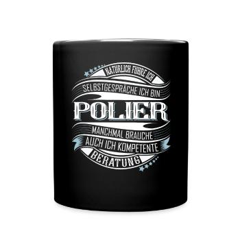 Polier - Tasse einfarbig - Schwarz - Vorne