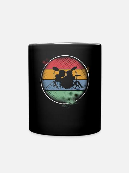 Drums - Tasse einfarbig - Schwarz