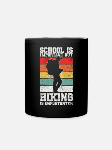 Wandern Wanderer - Tasse einfarbig - Schwarz