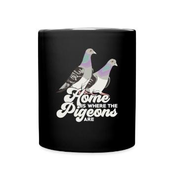 Pigeons oiseaux pigeons élevage de pigeons cadeau - Mug uni - noir - Devant