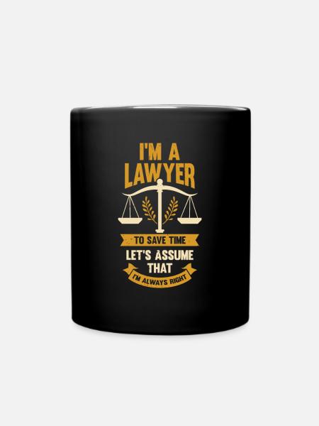 Drôle avocat juriste avocat cadeau - Mug uni - noir