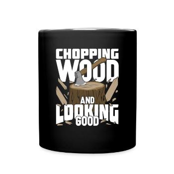 Wood Making Chopping Axe Forest Worker Gift - Full Colour Mug - black - Front