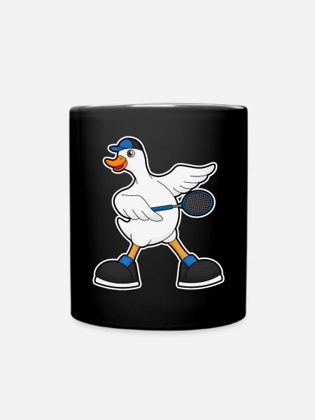 Ente Tennis Tennisschläger - Tasse einfarbig - Schwarz