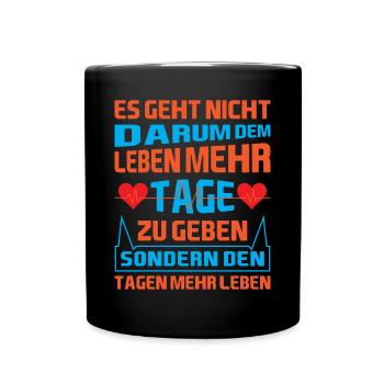 Altenpflegerin Pflegedienst Pflegehelferin Pflege - Tasse einfarbig - Schwarz - Vorne