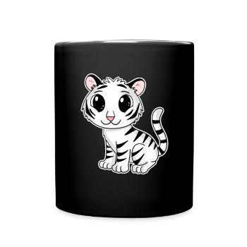 Tigre blanc - Mug uni - noir - Devant