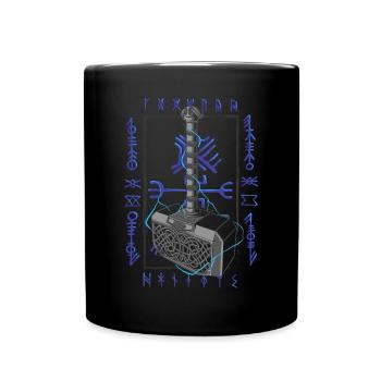 Viking Age - Thor Hammer - Tasse einfarbig - Schwarz - Vorne