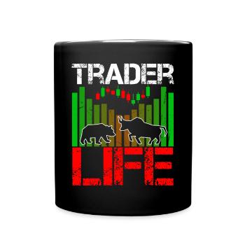 Trader Life Stock Forex Trader - Tasse einfarbig - Schwarz - Vorne