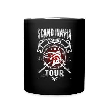 Skandinavien Angeln Scandinavia Fishing Tour - Full Colour Mug - black - Front