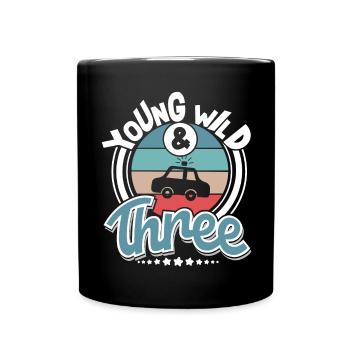 Police car 3 years children police - Full Colour Mug - black - Front