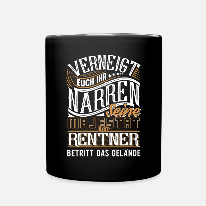 Rentner - Tasse einfarbig - Schwarz