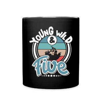 5e anniversaire pirate pirate pirate - Mug uni - noir - Devant
