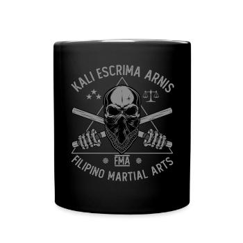 Kali Escrima Arnis FMA Filipino Martial Arts - Tasse einfarbig - Schwarz - Vorne