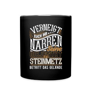 Steinmetz - Tasse einfarbig - Schwarz - Vorne