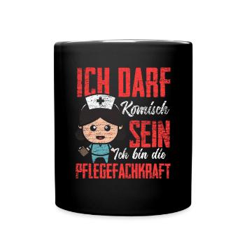 Altenpfleger Pflege Krankenhaus - Tasse einfarbig - Schwarz - Vorne