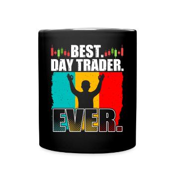 Best Day Trader Day Ever Stock Forex Trading - Full Colour Mug - black - Front