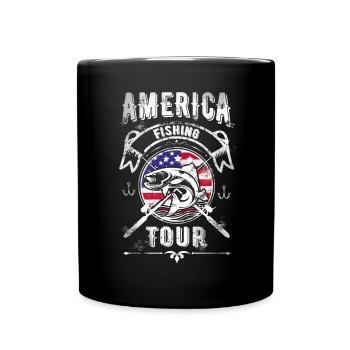America Fishing Fishing Tour - Full Colour Mug - black - Front