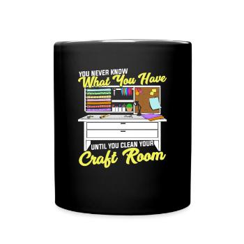 Fun Craft Room Artisanat Hobbyist Cadeau - Mug uni - noir - Devant