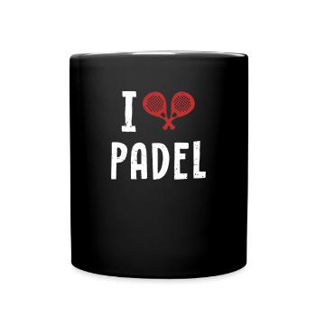 I love Padel Paddleball Padel Tennis Platform - Full Colour Mug - black - Front