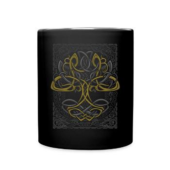 Viking Age - Yggdrasil Sacred Tree - Tasse einfarbig - Schwarz - Vorne