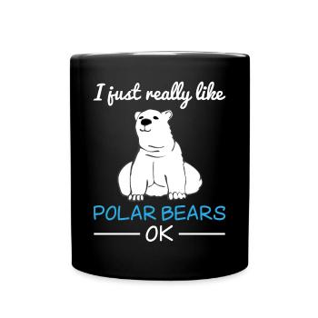 Ours polaire Ours ours Drôle Sort - Mug uni - noir - Devant