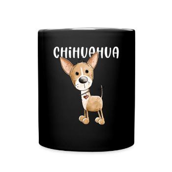 Joyeux chien Chihuahua - Mug uni - noir - Devant