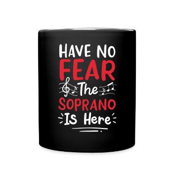 Sopran Chor Sänger - Tasse einfarbig - Schwarz - Vorne
