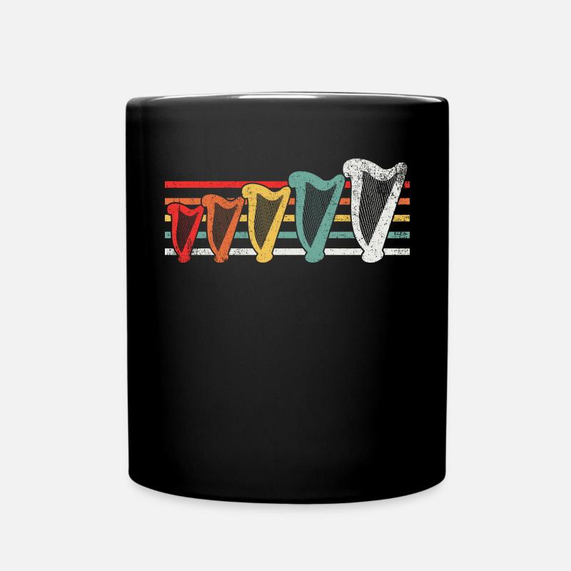 Harfe Harfen - Tasse einfarbig - Schwarz