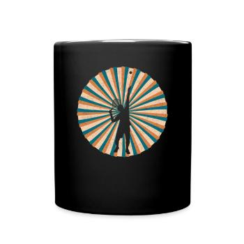 Joueur de tennis joueur rétro cadeau - Mug uni - noir - Devant