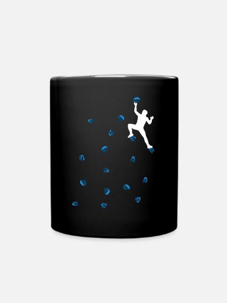 Bouldern Klettern Blaue Boulder Griffe Mann Herren - Tasse einfarbig - Schwarz