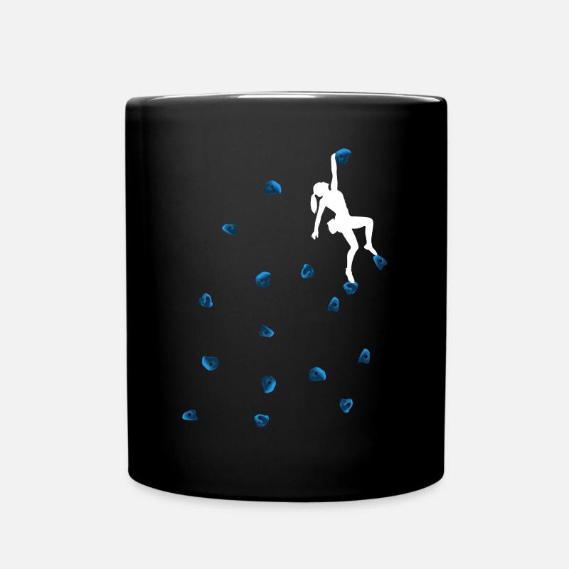 Bouldern Klettern Blaue Boulder Griffe Frau Dame - Tasse einfarbig - Schwarz