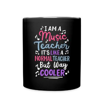 Musiklehrer Musiker - Tasse einfarbig - Schwarz - Vorne