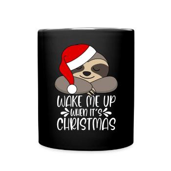 Réveille-moi quand c’est la paresse de Noël - Mug uni - noir - Devant