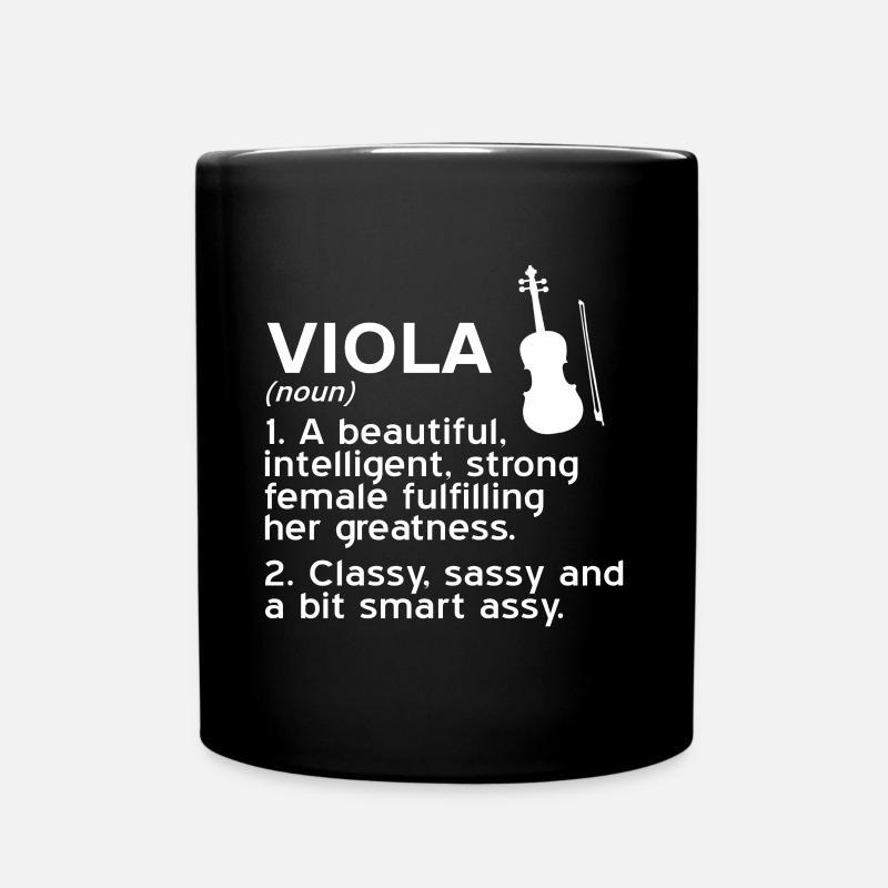 Bratsche – Viola Definition - Tasse einfarbig - Schwarz