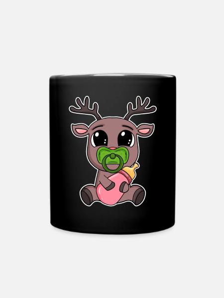 Bébé renne - Mug uni - noir