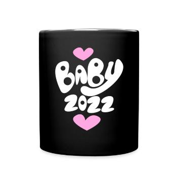 Baby 2022 - Neugeborenes 2022 Baby Geschenk - Tasse einfarbig - Schwarz - Vorne