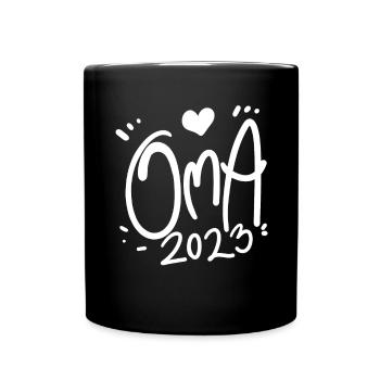 Oma 2023 - Werdende Oma 2023 - Tasse einfarbig - Schwarz - Vorne