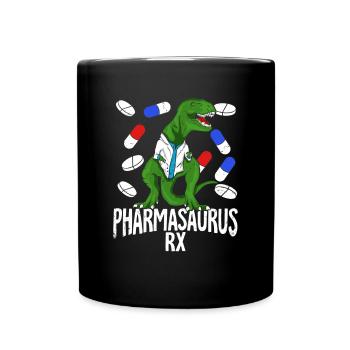 Pharmacy T-Rex Pharmacy Pharmacist Gift - Full Colour Mug - black - Front
