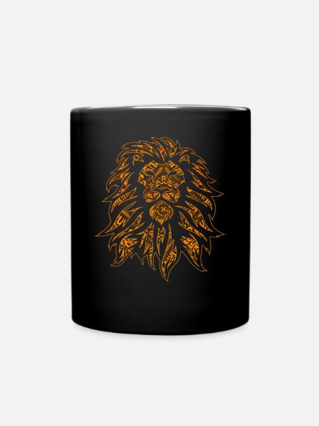 Löwe Tribal Tattoos - Tasse einfarbig - Schwarz
