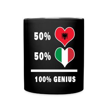 Italie et Albanie génie / cadeau - Mug uni - noir - Devant