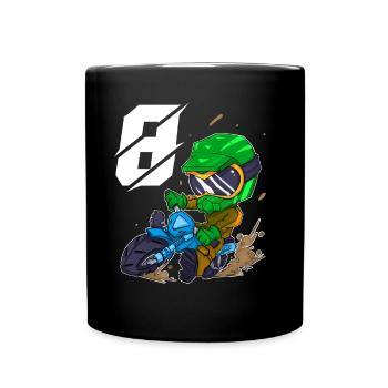 8 years Motocross children - Full Colour Mug - black - Front