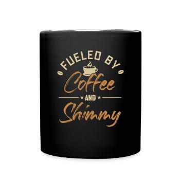 Alimenté Par Le Café Et Shimmy Belly Dancer Belly - Mug uni - noir - Devant