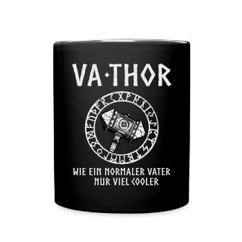 Vathor Va-Thor Père Thor Hammer Viking Papa Papa - Mug uni - noir - Devant