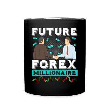 Future Forex Millionaire Forex Trader - Full Colour Mug - black - Front