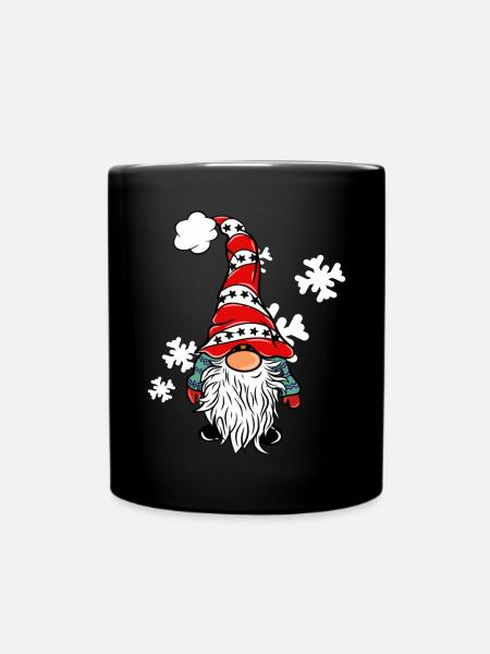 Elfes de Noël avec des flocons de neige - Mug uni - noir