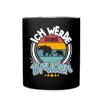 Ich Werde Großer Bruder - Tasse einfarbig - Schwarz - Vorne